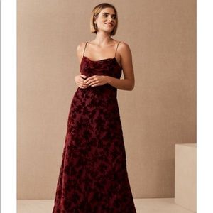 BHLDN Jenny Yoo Wine Bridesmaid dress - size 6